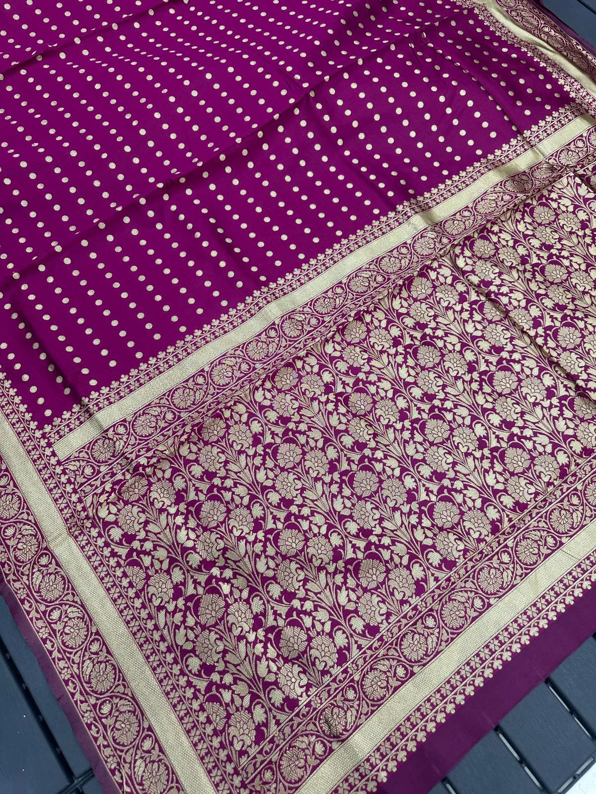 Purple Butti By Aab Soft Lichi Silk Wedding Wear Saree Orders In India